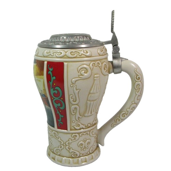 Vtg 1996 Coca Cola "Good Girls and Boys" Christmas Stein Collection w/Lid A 0809 - Picture 3 of 8